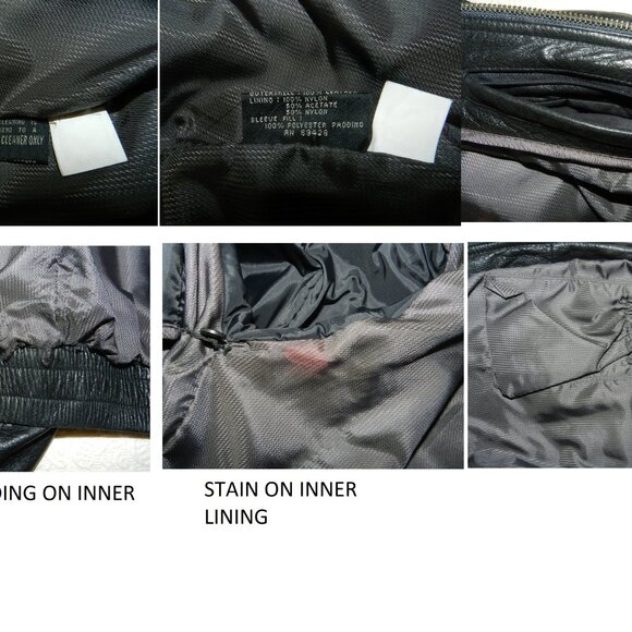 Wilsons Leather Vintage Black Leather Thinsulate Bomber Jacket Men's Size Medium - Picture 13 of 15